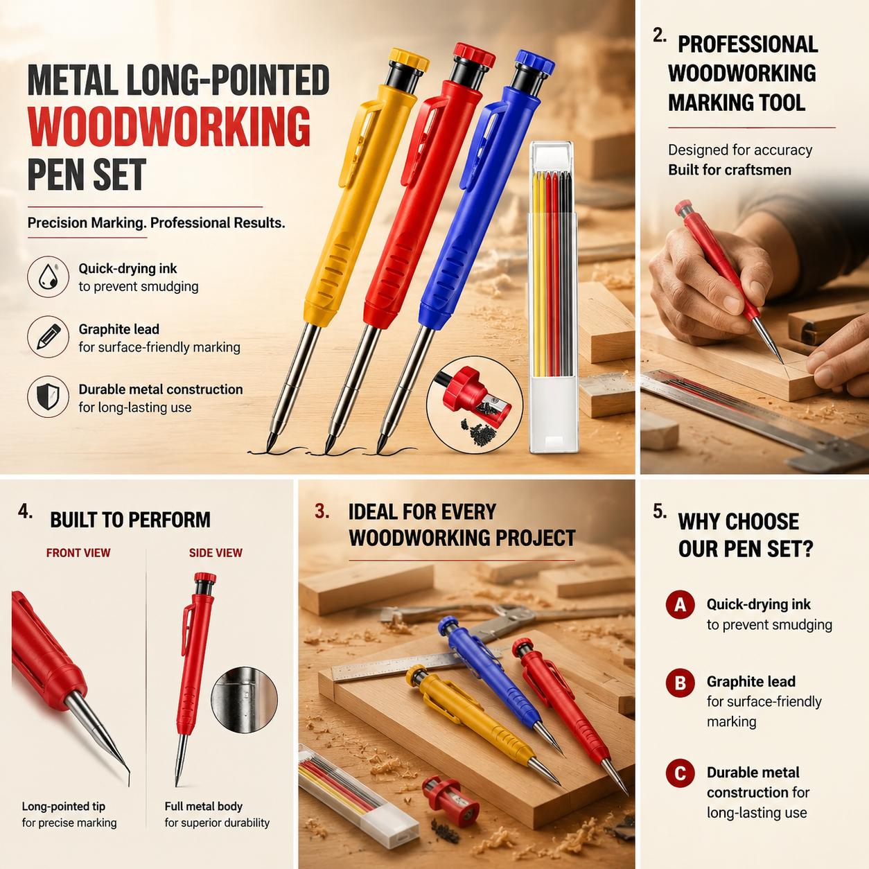 Workshop Tools In Engineering - Profesyonel Metal Uzun Uçlu Ağaç İşleme