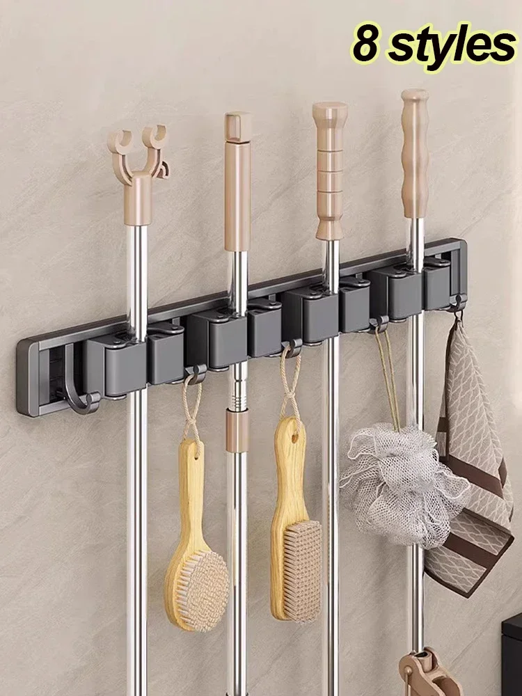 Workshop Tools On Wall - Paspas ve süpürge organizatör paspas tutucu