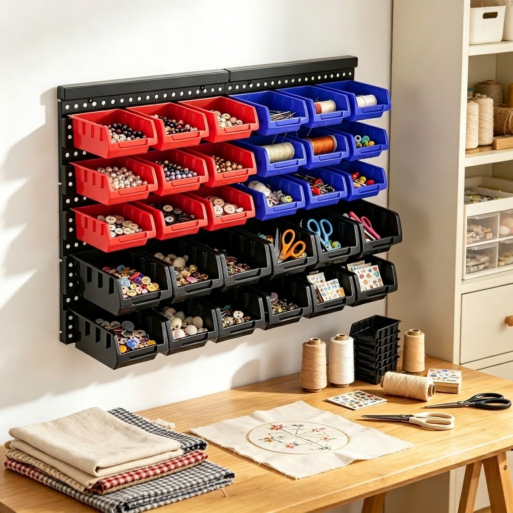 Screw Organizer Kit - Duvara Monte Edilebilir Saklama Kutuları Düzenleyici