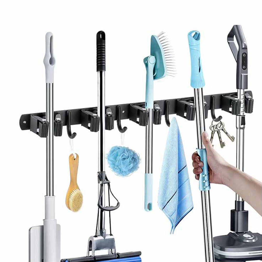 Workshop Tools On Wall - Paslanmaz Çelik Paspas ve Süpürge Tutucu