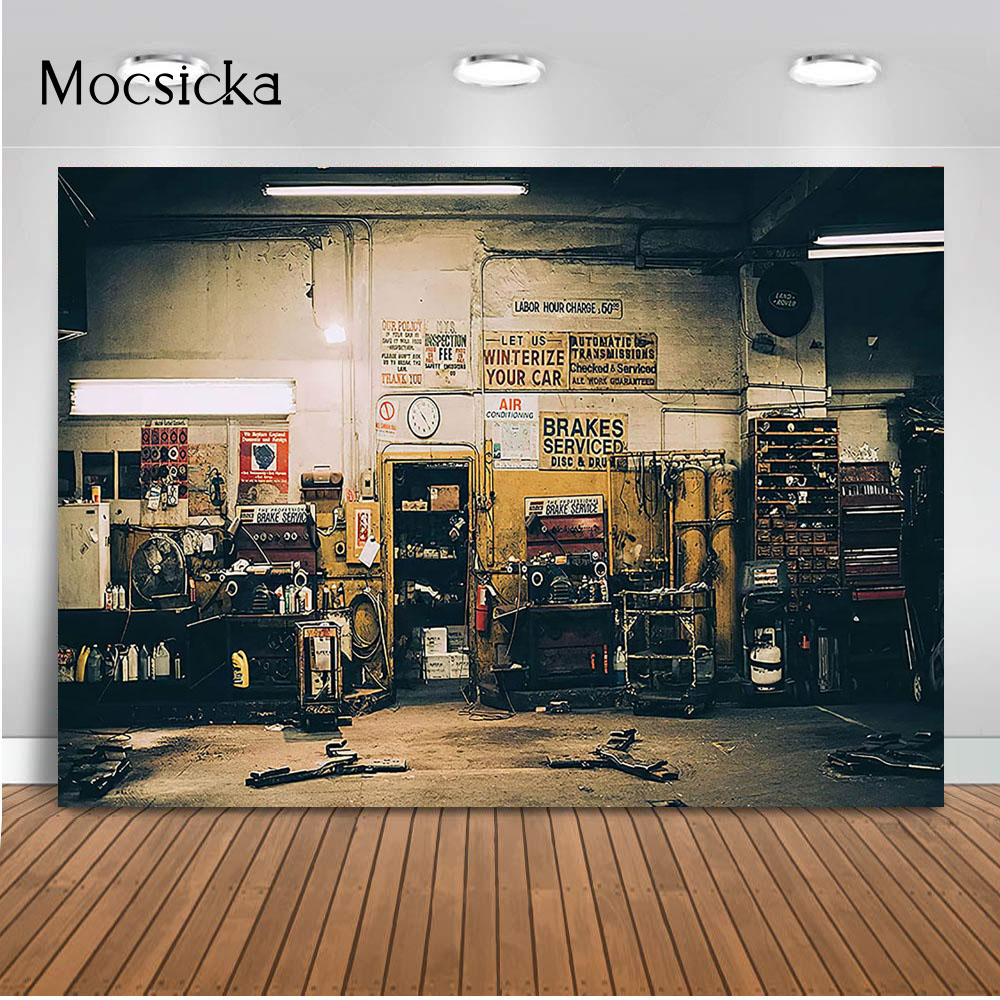 Retro Araba Tamirleri Arka Pla - Workshop Tools Photos incelemesi ve fiyatı