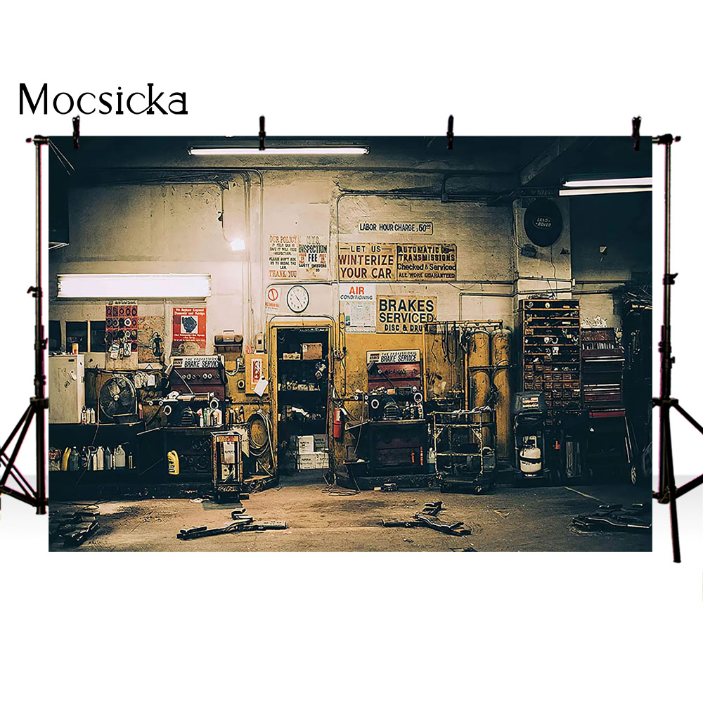 Retro Araba Tamirleri Arka Pla - Workshop Tools Photos incelemesi ve fiyatı