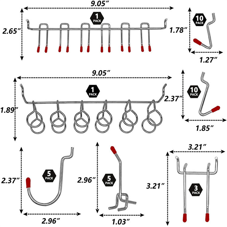 114 Parça Pegboard Kancaları S - Workshop Tools On Wall incelemesi ve fiyatı