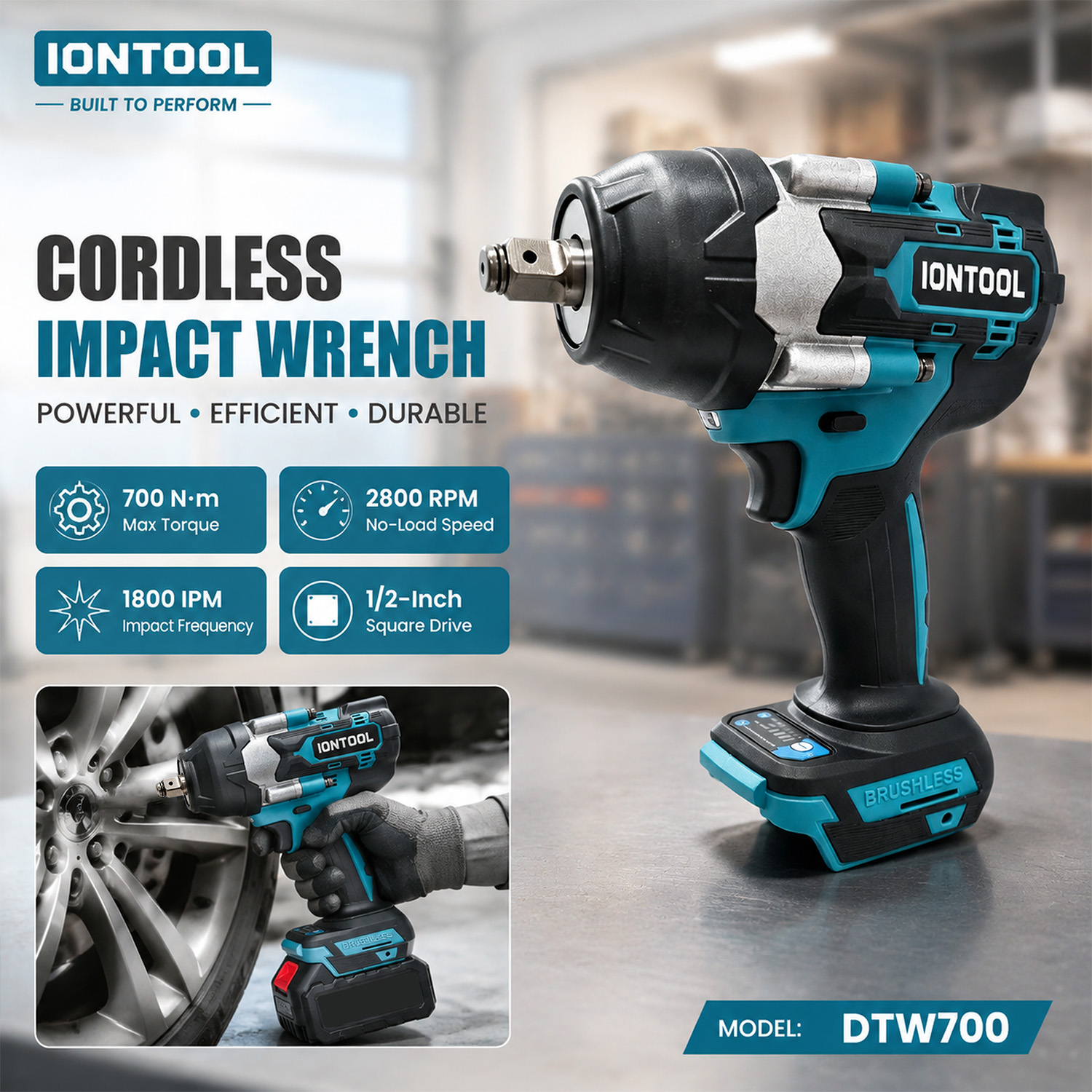 IONTOOL DTW700 Kaymaz Kablosuz - Workshop Tools In Engineering incelemesi ve fiyatı