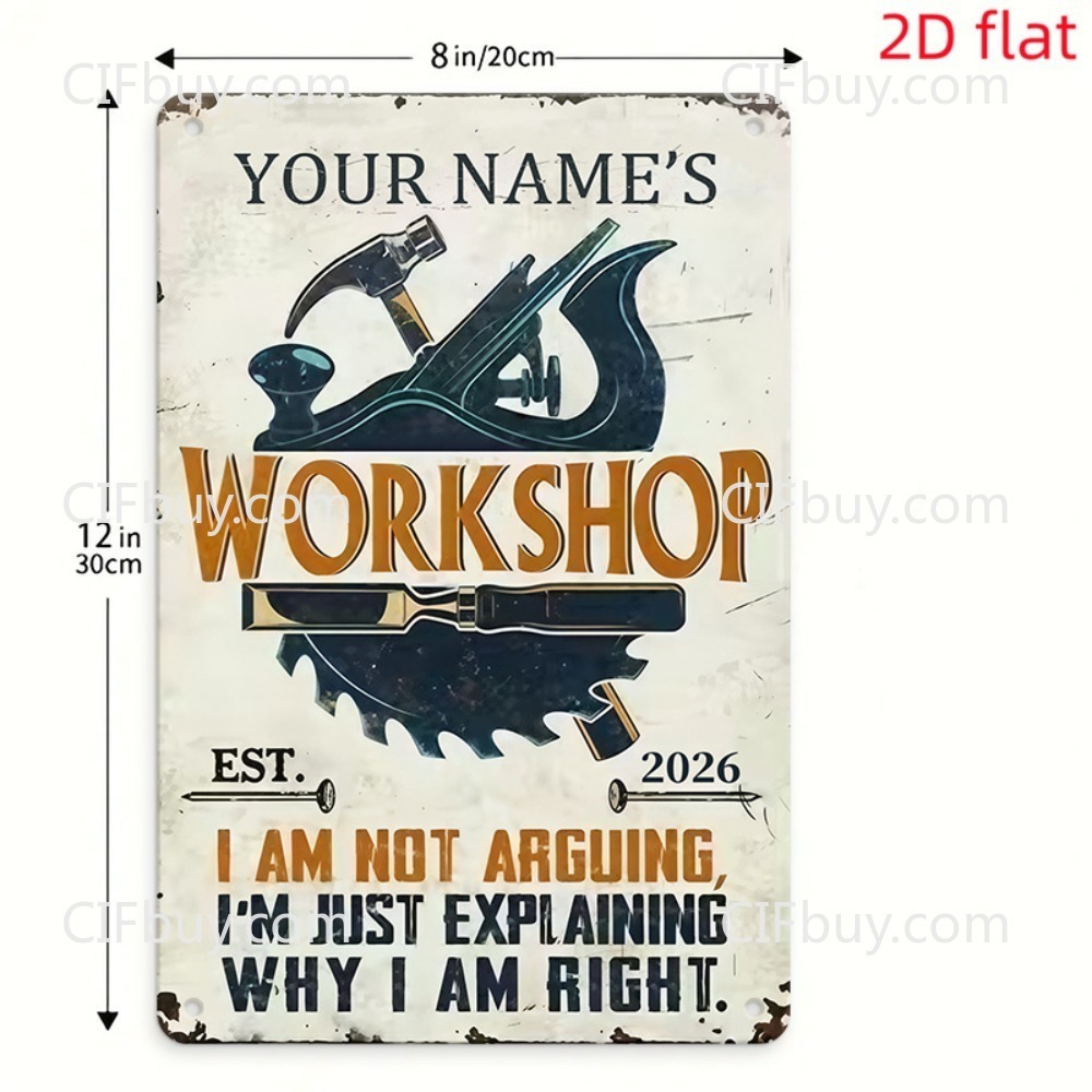 Özel İsim Atölyesi Metal Tabel - Workshop Tools With Name incelemesi ve fiyatı