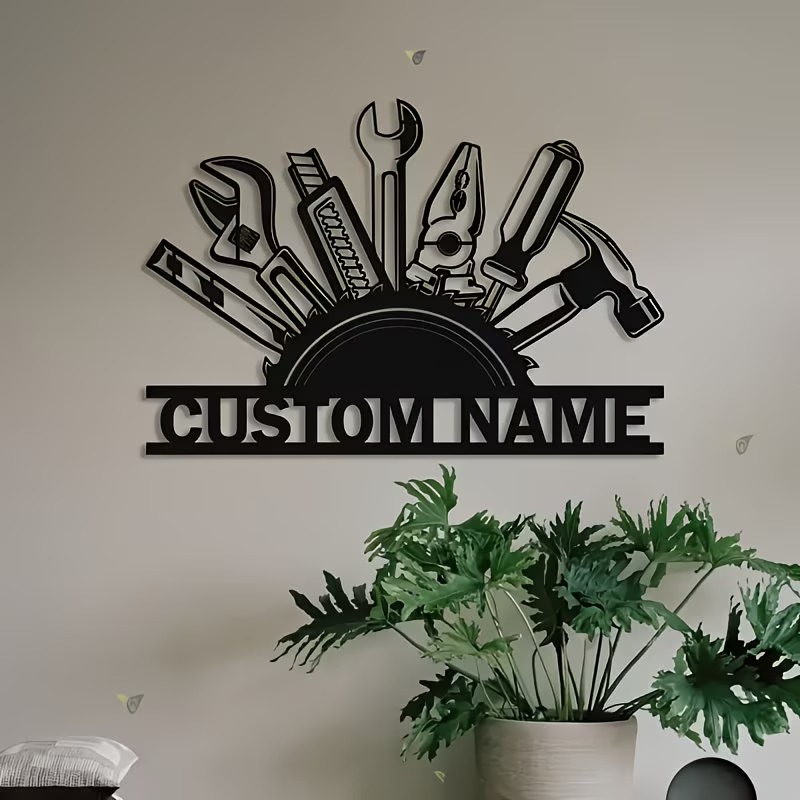 Özel Metal Alet Duvar Sanatı - - Workshop Tools With Name incelemesi ve fiyatı
